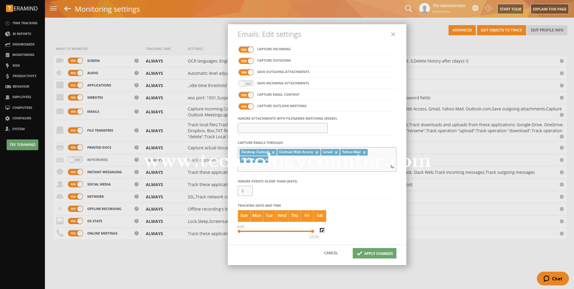 Teramind UAM Screenshots